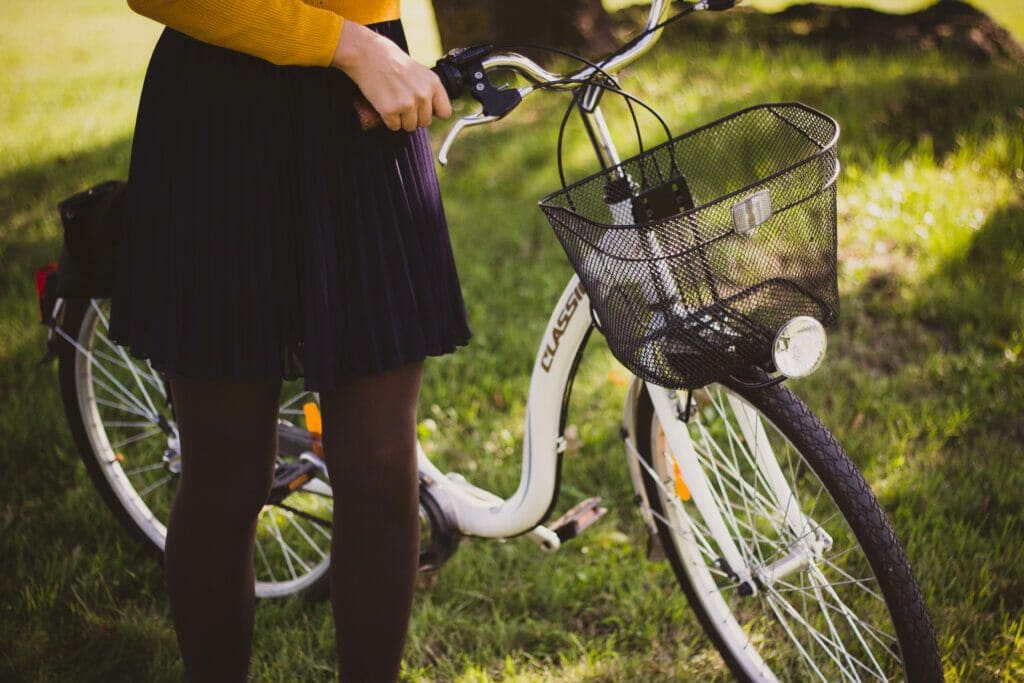 girl with bike